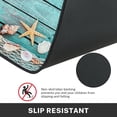thumbnail image 4 of Rustic Starfish Shells Kitchen Rugs and Mats Non Skid Washable Set of 2, Turquoise Wooden Planks Kitchen Mats for Floor, Tropical Beach Kitchen Runner Rug, Summer Kitchen Decor, 4 of 6
