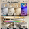 thumbnail image 6 of Ceiling Fans with Light, Socket Screw with Remote Control 20.5”ABS Modern Crystal Fan Light, Multi-Color RGB Adjustable Brightness & Color Temperature with Emergency Stop Memory Timer,Mahogany, 6 of 7
