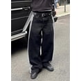 thumbnail image 4 of EMMIOL Men's Y2K Baggy Jeans Wide Leg Stretchy Denim Pants, Skater Striped Oversized Streetwear Casual Trousers, 4 of 6