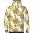 thumbnail image 5 of Bingfone Cartoon Honey Pot Bee Sunflower Men'S Drawstring Hoodie Long Sleeve Pocket Sweatshirts-Large, 5 of 9