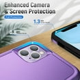 thumbnail image 5 of Feishell Case Fit for iPhone 11 Pro 5.8 inch,Military Grade Shockproof Protection Hybrid Armor Double Layer Hard PC + Soft TPU Drop Resistant Anti-Fingerprint Phone Cover,Purple+Black, 5 of 5