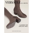 thumbnail image 4 of Botas DREAM PAIRS Laurence Sobre la Rodilla con Tacón Grueso en Caqui, 4 of 8