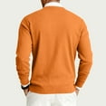 thumbnail image 4 of LTTVQM Mens Crewneck Sweater Slim Fit Casual Knit Lightweight Ribbed Pullover Fall Winter Fashion Dress Sweaters Orange M, 4 of 7