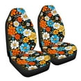 thumbnail image 7 of ZIATUBLE Hippie Flower Car Front Seat Covers Universal High Back Design Front Seats Only Auto Accessories Protectors Decor 2 Pcs Bucket Seat Cover Fit Most Cars Sedan Truck SUV Van, 7 of 7