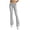 *Gray, variant on Women's High Waisted Flare Leg Pants , Ruched Waist Bootcut Pants For Women , Ladies' Casual Stretchy Bell Bottoms with O-Ring,Black,XS-3XL