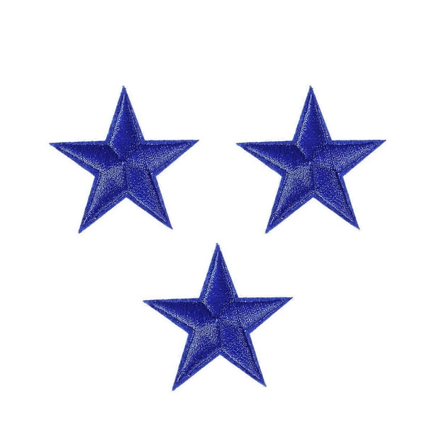 10pcs Small Five-pointed Star Embroidery Cloth Patch Decorative Patch Clothes Badge for T-shirt Jeans Skirt (Blue)