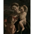 thumbnail image 2 of Lanfranco, Giovanni 20x24 White Modern Wood Framed Museum Art Print Titled - Madonna and Child with the Infant Saint John the Baptist, 2 of 4