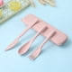 thumbnail image 4 of Juego de vajillas de paja de trigo Portátil Reutilizable Color sólido Kit de cubiertos para exteriores CAMPING TEBETWARE CON CASO DE ALMACENAMIENTO Rosa Eigraketly HA028558-01, 4 of 7
