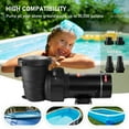 thumbnail image 4 of Swimming Pool Pump 1.5HP 115V 1100W,Single Speed Pumps for Above Ground,Powerful Pool Pumps with Strainer Filter Basket,5280 GPH Max. Flow,Certification of ETL for Security, 4 of 6