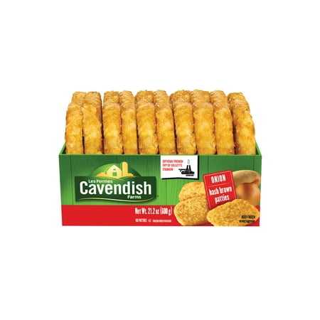 Cavendish Farms Hash Brown Potato Patties Onion Flavor, 21.2oz Cardboard Tray (Frozen)