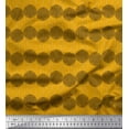 thumbnail image 1 of Soimoi Gold Moss Georgette Fabric The Flower Of Life Geometric Print Sewing Fabric Yard 44 Inch Wide, 1 of 3
