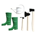 thumbnail image 3 of Juego de 5 Mini Botas de Lluvia, Lata de Agua para Decoración de Escena DIY de 1:12, 3 of 9