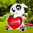 thumbnail image 7 of 6.2ft Inflatable Valentine's Day Dog Leash Heart with Built-in LED Lights, Secure Outdoor Yard Decorations with Rope and Lawn Stakes, 7 of 7
