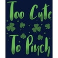 thumbnail image 2 of Boy's Lost Gods St. Patrick's Day Too Cute To Pinch  Graphic Tee Navy Blue Small, 2 of 4