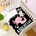 thumbnail image 4 of Just A Girl Who Loves Axolotl Blanket Throw, The Best Gift for Daughter, Flannel Fleece Microfiber Lightweight Soft Cozy Blanket for All Season in Home Bed Sofa Chairs Dorm 80"x60" Blanket for Adults, 4 of 6