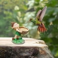 thumbnail image 1 of Estatua de jardín de pequeños alimentador de pájaros de escultura linda figurina de aves para pájaros para patio patio balcón de balcón de micro, 1 of 8