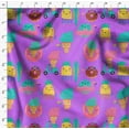 thumbnail image 4 of Soimoi Purple Satin Silk Fabric Beech & Fun Party Print Fabric by Yard 42 Inch Wide, 4 of 5