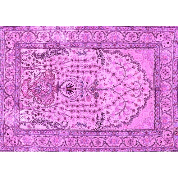 Ahgly Company Indoor Rectangle Persian Purple Traditional Area Rugs, 5' x 8'