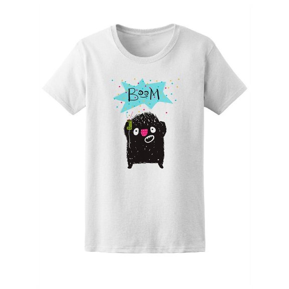 Boom Cute Black Monster Party Tee Women's -Image by Shutterstock
