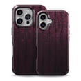 thumbnail image 2 of DesignSkinz Scratch-Resistant Hard Slim Case Compatible with iPhone 15 Plus (Compatible with MagSafe) - Falling Micro Hearts Over Burgundy Planks of Wood, 2 of 9