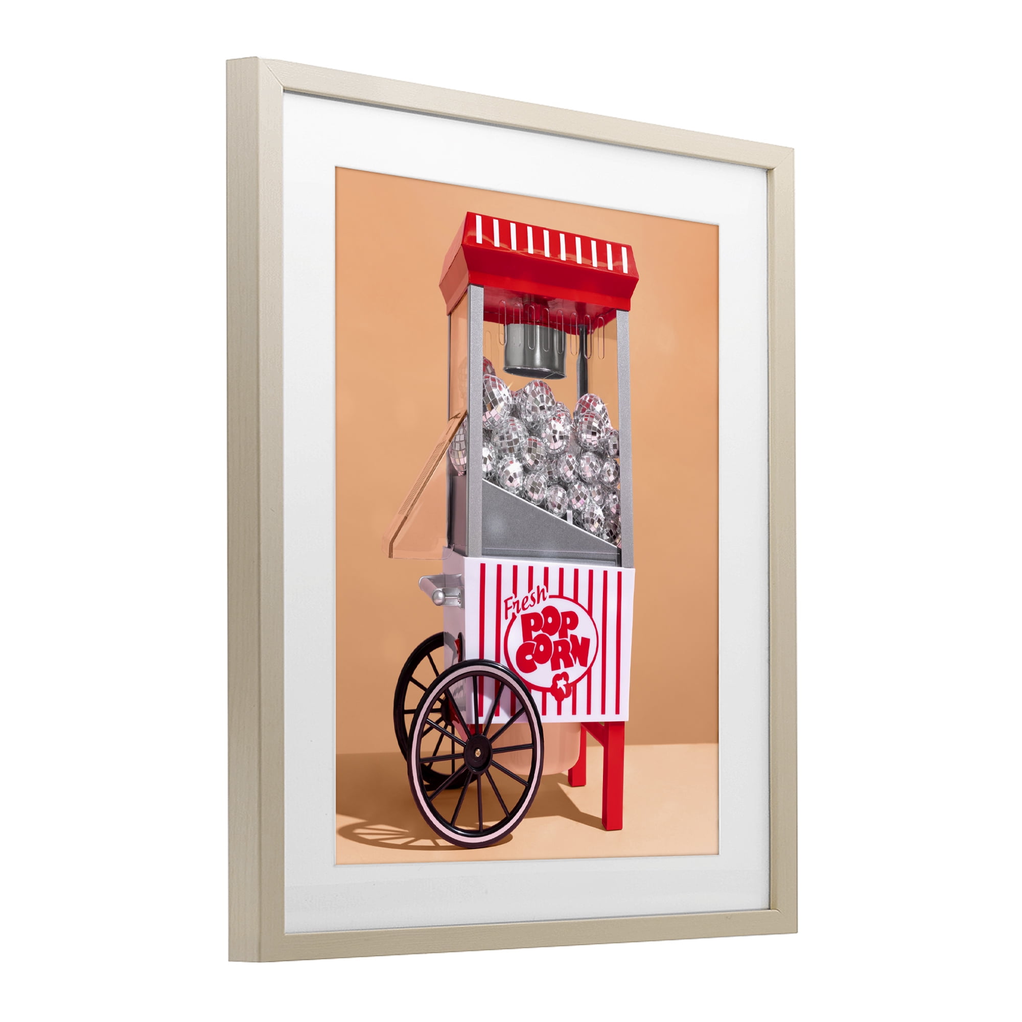 Stupell Industries Retro Disco Popcorn Machine Birch Framed Print Under Glass, design by LISH Creative