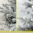 thumbnail image 4 of Árbol De Navidad A la mitad para Pared - Medio Árbol de 2.2m alto Nevado Ahorra Espacio Modelo Foxtail Premium con 1250 ramas PE/PVC Pino Navideño + Maleta Transportadora Half Christmas Tree Artego, 4 of 9