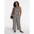 thumbnail image 2 of Time and Tru Women's Wide Leg Print Pants, Sizes XS-XXXL, 2 of 6