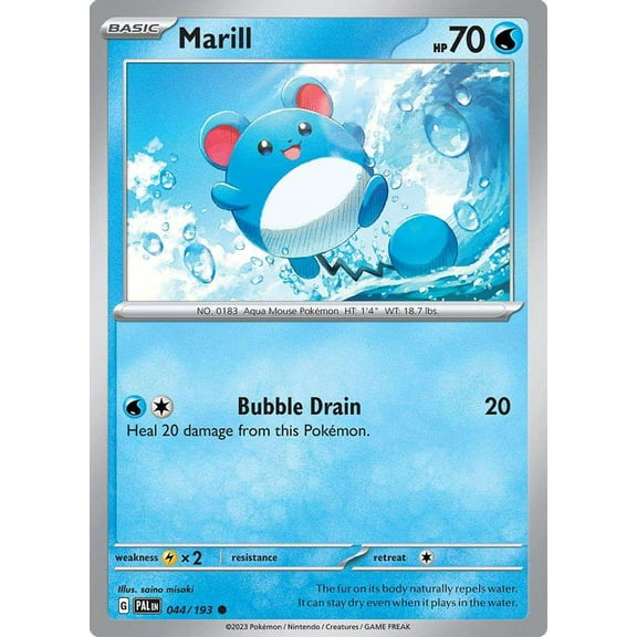 Pokemon Paldea Evolved Common Marill #44