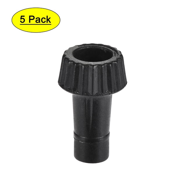 Uxcell Interruptor de Reemplazo On/Off para Perilla de Luz, Enchufe de Lámpara, Perillas de Extensión de 20mm de Longitud, Negro, 5 Pcs