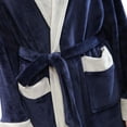 thumbnail image 6 of Women's Long-sleeved Thick Flannel Robe With Hood Winter Warm Plus Velvet Pajamas, 6 of 7