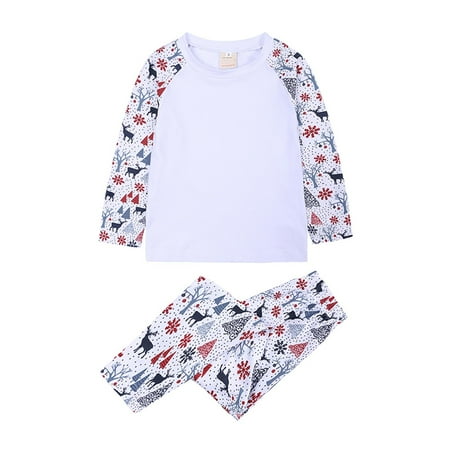 

KBKYBUYZ Matching Family Sets Christmas Casual Printed Top With Bottom Outfits Home Wear