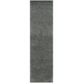 thumbnail image 3 of SAFAVIEH Laguna Neven Plush Solid Shag Area Rug, Dark Grey, 6'7" x 6'7" Round, 3 of 7
