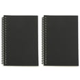 thumbnail image 1 of 2X Retro Cuaderno de Bocetos de Kraft Coil Cuaderno En Blanco Cuaderno Papelería Escolar Blanco Y Negro, 1 of 4