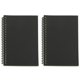 thumbnail image 1 of 2X Retro Cuaderno de Bocetos de Kraft Coil Cuaderno En Blanco Cuaderno Papelería Escolar Blanco Y Negro, 1 of 4