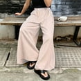 thumbnail image 6 of GUACER Striped Wide-Leg Pants for Women Trendy Elastic High-Waisted Casual Loose Fit Trousers, 6 of 9