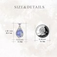 thumbnail image 6 of Sterling Silver Gemstone Teardrop Pendant Necklace Crystal Jewelry for Women, 6 of 10