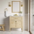 thumbnail image 2 of Modway Elysian 30" Modern Wood Bathroom Vanity in White and Burl Oatmeal, 2 of 17