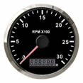 thumbnail image 1 of Boat Tachometer Engine Stainless Steel Bezel Hour Meter LCD Display With M16 M18 Sensor For Car Motorcycle 3k 4k 8k RPM ,Easy to Calibrate, 1 of 7