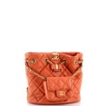 thumbnail image 2 of Pre-Owned CC Pocket Chain Bucket Backpack Quilted Lambskin Small By Rebag, 2 of 6