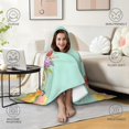 thumbnail image 4 of Vintage Car Wearable Blanket Hoodies for Women Men Adults Car Lovers Cozy Plush Floral Car Hooded Blankets for Bedding Travel Decor Birthday Gifts 60×80 Inch, 4 of 5