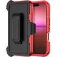 thumbnail image 1 of Étui AIR-for iPhone 16 Pro Max [Compatible avec MagSafe] Antichoc 3 Couches Protection Complète [Sans Protecteur d'Écran] Étui Robuste pour Apple iPhone 16 Pro Max 6.9 Pouces, Rouge, 1 of 4