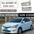 thumbnail image 2 of Left Driver Side Sun Visor For Hyundai Accent 1E 2011-2015 With Makeup Mirror, Replacement OEM 85210-1R000-light grey, 2 of 6