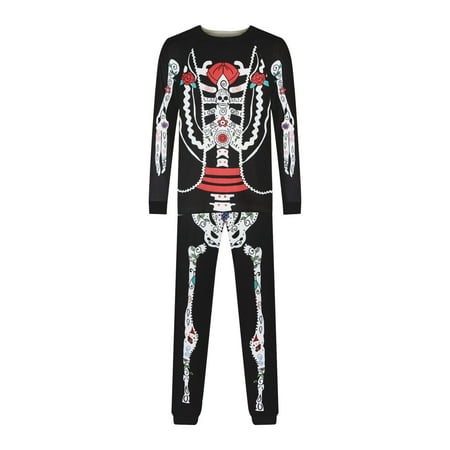 

Matching Pajamas for Couples Family Skeleton Outfits Long Sleeve Christmas Family Vacation Shirts Sets