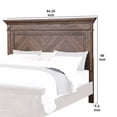 thumbnail image 6 of Benzara Molded Eastern King Headboard with Herringbone Pattern, Dark Brown, 6 of 7