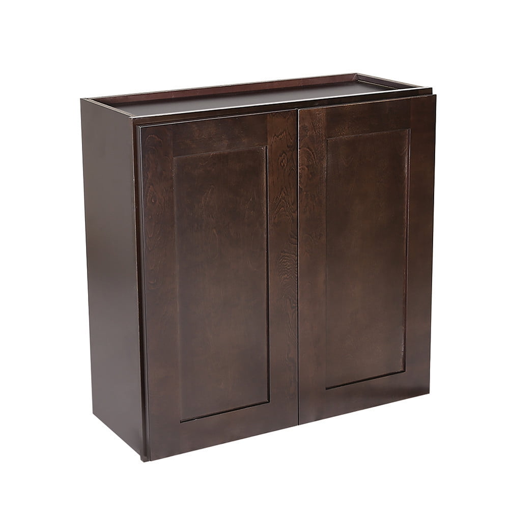 Design House Brookings Ready to Assemble Shaker Style Wall Kitchen Cabinet (24" x 36" x 12"), Espresso