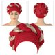 thumbnail image 2 of Hijab turbante affricano para mujer, para la cabeza, gorro plisado, cubierta cabello , bufanda para la cabeza, sombrero para , ROJO BLESIY turbante africano, 2 of 6