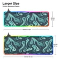thumbnail image 3 of Large RGB Gaming Mouse Pad Led Glowing Mousepad Non-Slip Rubber Base 13 Light Modes 31.5x11.8 Swirling Liquid Shapes, 3 of 6