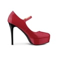 thumbnail image 3 of BLISSFUL STEP Escarpins à Talons Hauts Aiguilles à Plateforme avec Bride à la Cheville pour Femmes Rouge 7,5, 3 of 7