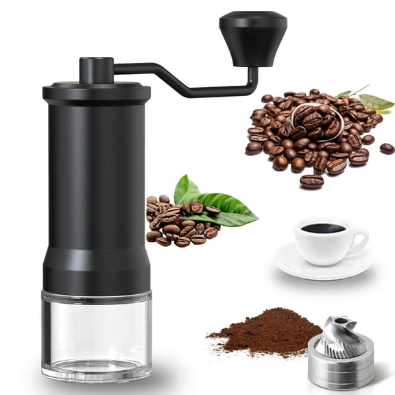 Manual Coffee Grinder, Burr Grinders for Coffee Beans, 30g Capacity Hand-Crank Bean Mill,Adjustable Coarseness Coffee Grinder for Espresso, French Press, Travel, Camping, and Office Use