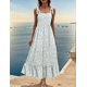 thumbnail image 5 of Vestido largo Zeagoo, casual, fluido, con tirantes finos, estampado floral, XXL, 5 of 6